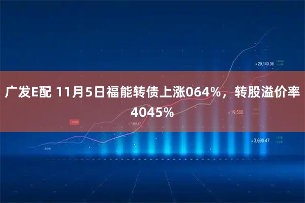 广发E配 11月5日福能转债上涨064%,转股溢价率4045%